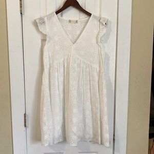Altar’d State white eyelet dress NWOT cutesy and demure